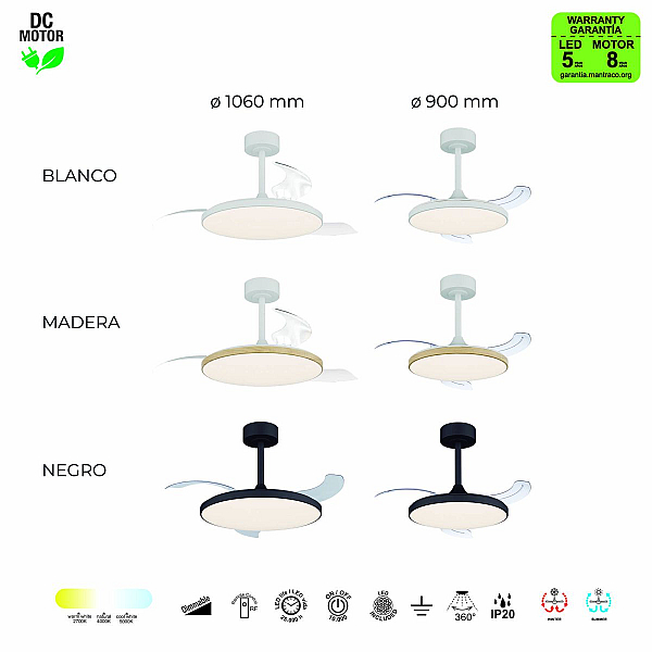 Люстра-вентилятор Mantra SLIM FAN mini 9056