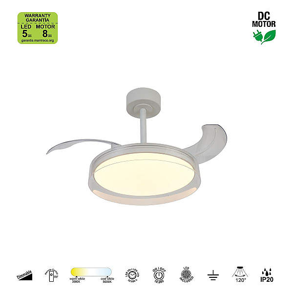 Люстра-вентилятор Mantra Glass Fan 9527
