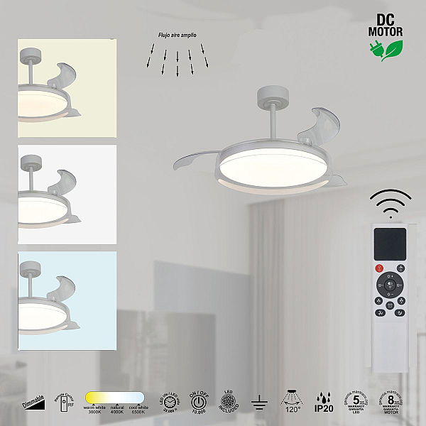 Люстра-вентилятор Mantra Glass Fan 9527
