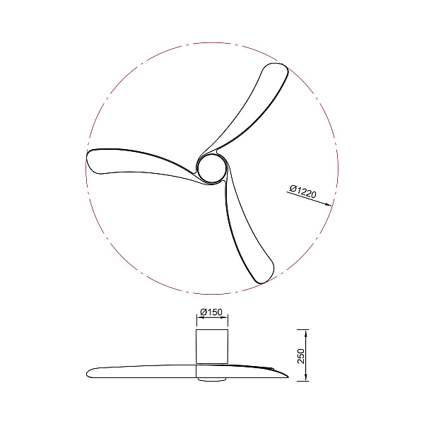 Люстра-вентилятор Mantra Nemo 9558