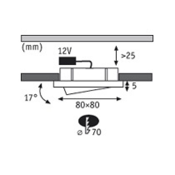 Мебельный светильник Paulmann Micro Line IP44 Downlight 93531