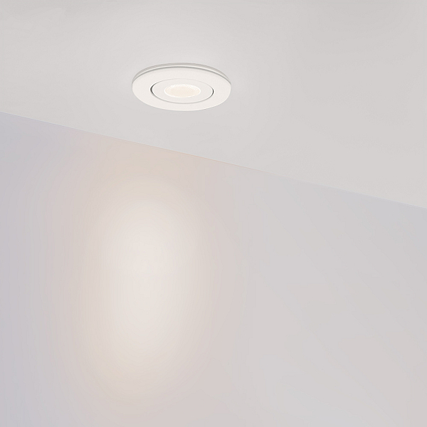 Встраиваемый мебельный светильник Arlight LTM-R52-3W Warm3000 (Белый, 30 deg, 230V) (IP40 Металл) 015393(1)