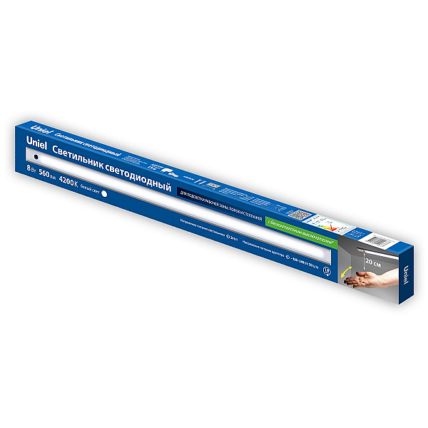 Мебельный светильник Uniel ULI-F49-8W/4200K SENSOR IP40 SILVER UL-00011967