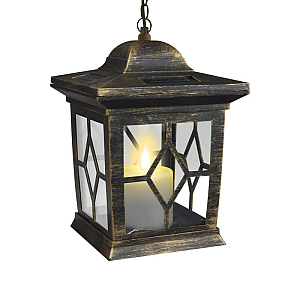 Подвесной светильник на солнечных батареях (10227) Uniel USL-S-180/PT220 Bronze lantern