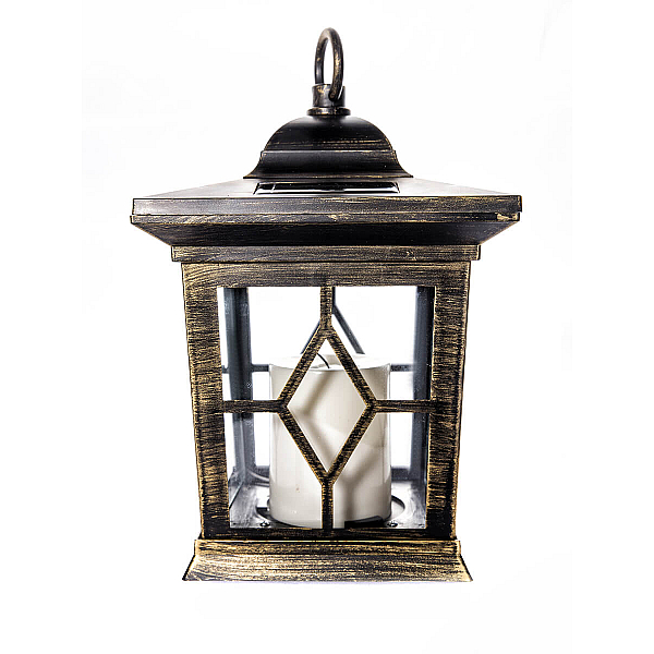 Подвесной светильник на солнечных батареях (10227) Uniel USL-S-180/PT220 Bronze lantern