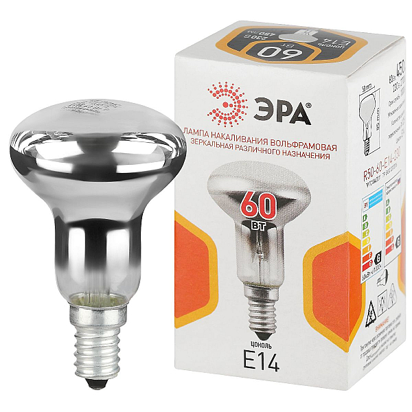 Лампа накаливания Эра R50-60-E14-230 рефлектор Б0066507