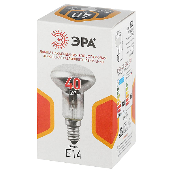 Лампа накаливания Эра R50-40-E14-230 рефлектор Б0066515