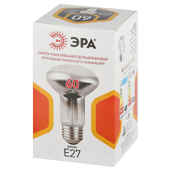 Лампа накаливания Эра R63-60-E27-230 рефлектор Б0066536