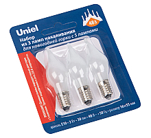 Лампа накаливания Uniel IL-CW16-FR-03/E10/48V SET3 BLISTER UL-00010988