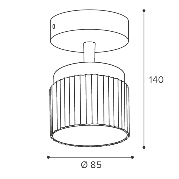 Накладной спот WOLTA Muse WSL-GX53/19BG-2