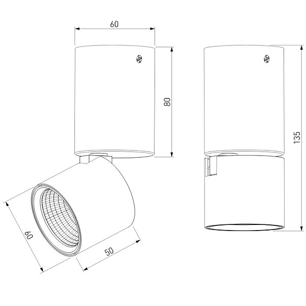 Накладной спот Elektrostandard Sens 4690389197819 a063679