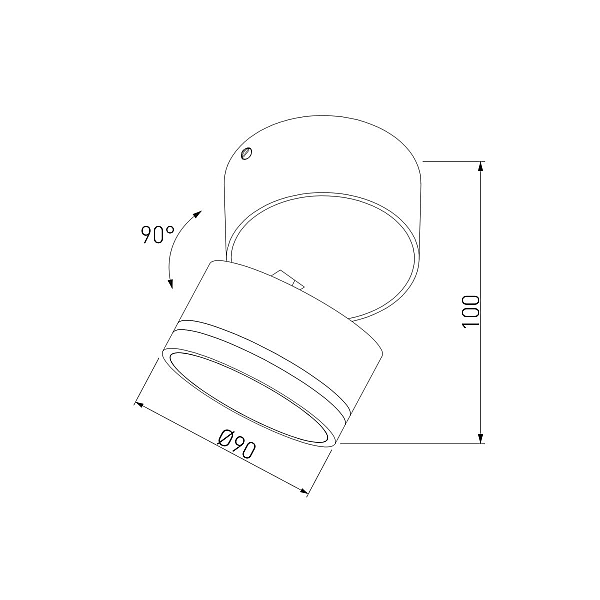 Накладной спот Elektrostandard Okko 35157/U черный 4690389219078 a072072