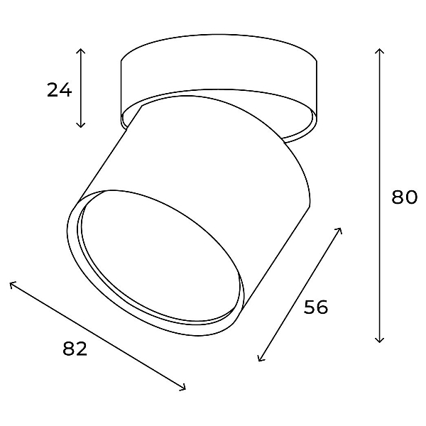 Накладной спот Hesby Lighting Mysen HSBL_0180