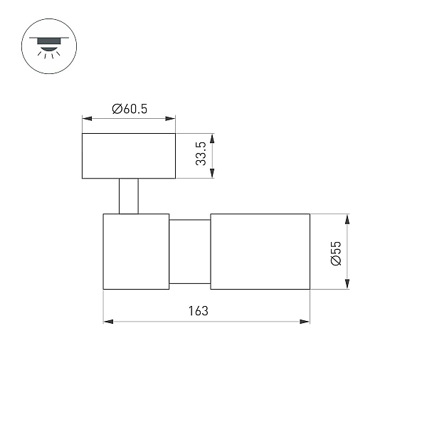 Спот Arlight SP-ARTEMIS-SURFACE-FLAP-R55-12W Warm2700 (WH, 8-80 deg, 230V) (IP20 Металл) 062248