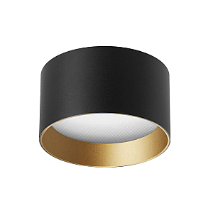 Накладной светильник Arlight SP-BISCOTTO-R140-15W Warm3300-MIX (BK-GD, 80 deg, 230V) 055027