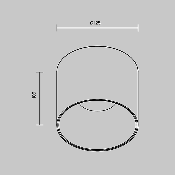 Потолочный светодиодный светильник Maytoni Technical Alfa LED C064CL-01-25W4K-RD-WB