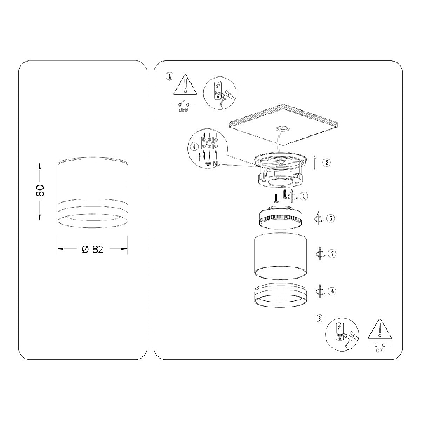 Потолочный светильник Ambrella light Techno Spot IP Protect TN6572