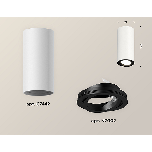 Накладной поворотный светильник Ambrella Light Techno XS7442002 (C7442, N7002)