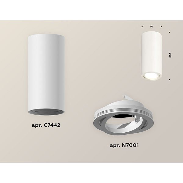 Накладной поворотный светильник Ambrella Light Techno XS7442001 (C7442, N7001)