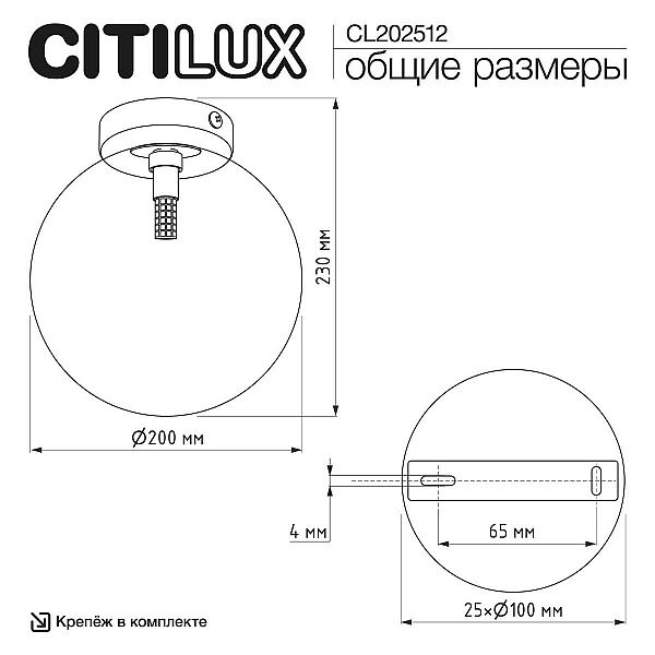 Светильник Citilux ORTON CL202512
