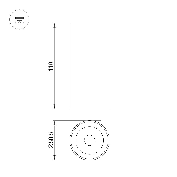 Накладной светильник Arlight SP-GABI-SURFACE-R50-9W Day4000 050717