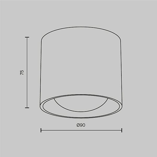 Потолочный светодиодный светильник Maytoni Technical Ceiling Lens C217CL-15W3K-W