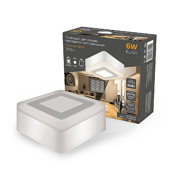 Потолочный светодиодный светильник Gauss Backlight BL220