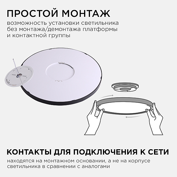 Потолочный светодиодный светильник Apeyron Spin 18-127