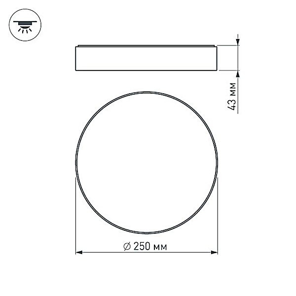 Накладной светильник Arlight SP-RONDO-250A-30W Warm White 022233