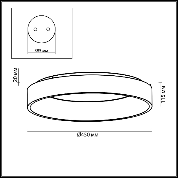Потолочный светодиодный светильник Odeon Light L-vision Sole 4066/40CL