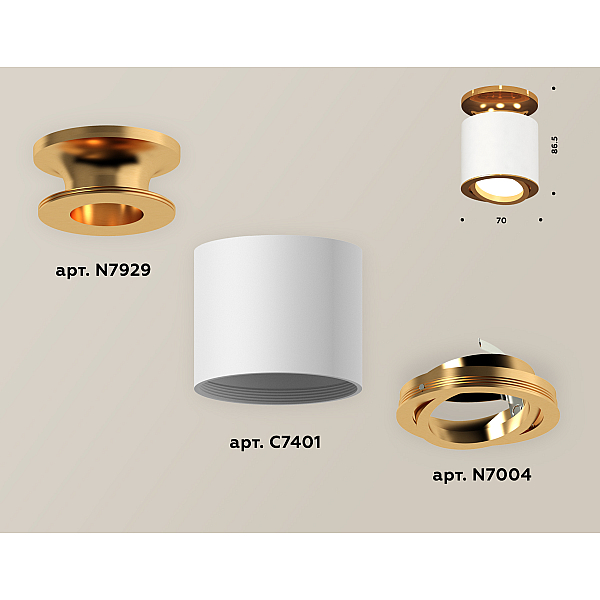 Накладной поворотный светильник Ambrella Light Techno XS7401120 (N7929, C7401, N7004)