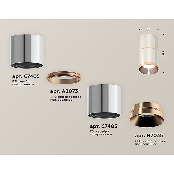 Потолочный светильник Ambrella Light Techno Spot XS7405081 (C7405, A2073, C7405, N7035)