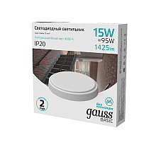 Настенно-потолочный светильник Gauss Basic 193411215B