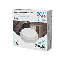 Настенно-потолочный светильник Gauss Basic 126418220B