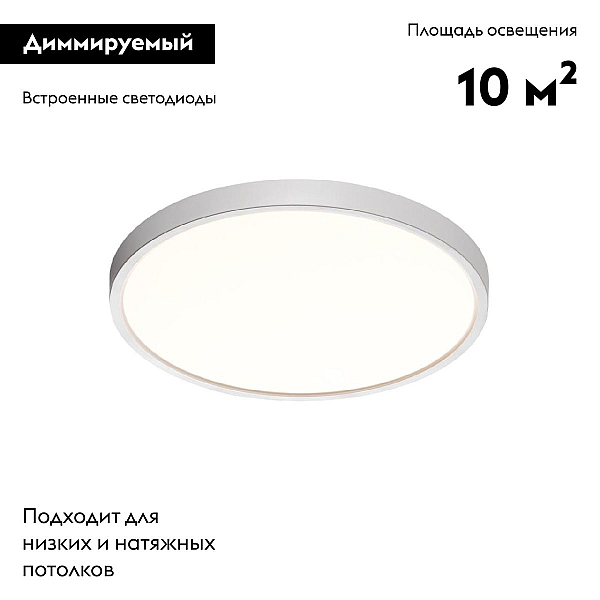 Настенно-потолочный светодиодный светильник Sonex Mitra Alfa White 7659/24L