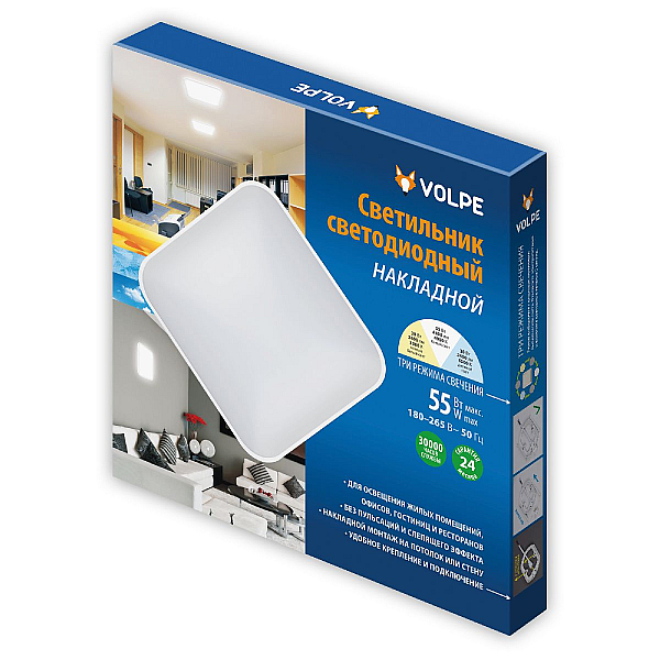 Настенно-потолочный светильник Volpe ULI-Q110 55W/3000K+4000K+6500K/S45 WHITE UL-00011443