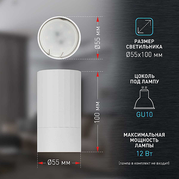 Настенно-потолочный светильник ЭРА OL32 WH Б0056377