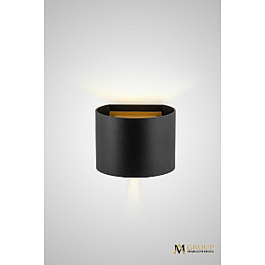 Настенный светильник AM Group AM115-2X3W BK+GD