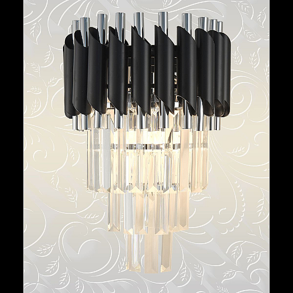 Настенный светильник Natali Kovaltseva DARIAN 76017/2W CHROME BLACK