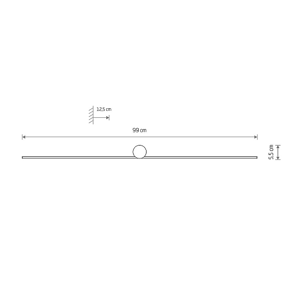 Настенный светильник Nowodvorski Spin Led M Black 10621