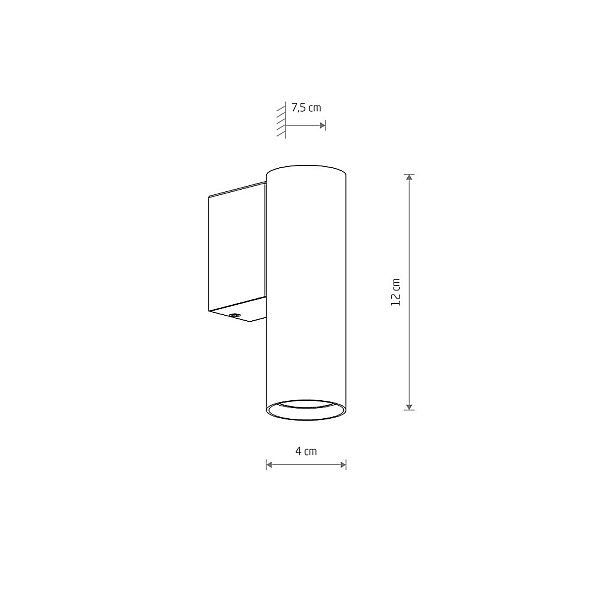 Настенный светильник Nowodvorski Fourty Wall S Black 10747