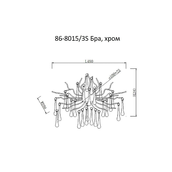 Настенный светильник Garda Decor 86-8015/3S