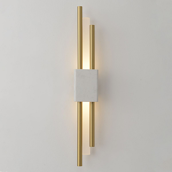Бра Crystal Lux CARTA AP6W LED WHITE/BRASS