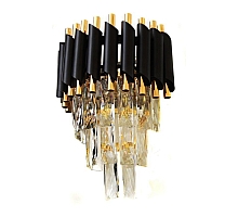 Настенный светильник Lumina Deco Funneli LDW 6003-2 BK+F.GD