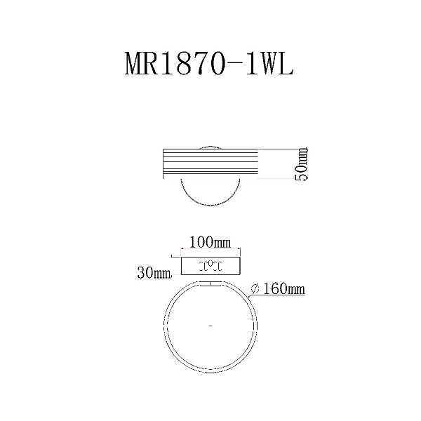 Настенный светодиодный светильник MyFar Vinsent MR1870-1WL