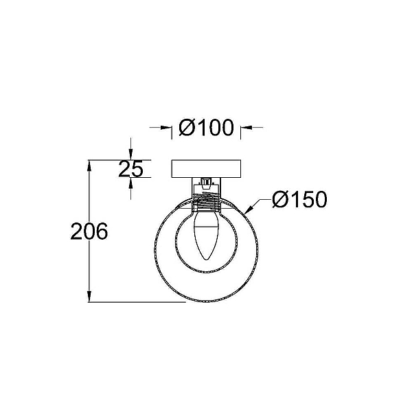 Настенный светильник Maytoni Basic form MOD521WL-01G1