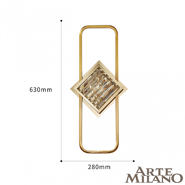 Настенный светильник Arte Milano 1852B.D280.H630.E14.2 G