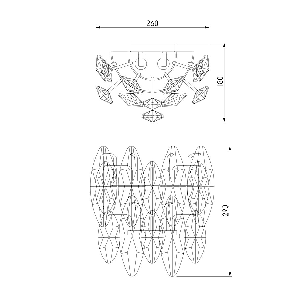 Настенный светильник Bogates Onyx 372/2 Strotskis a065318