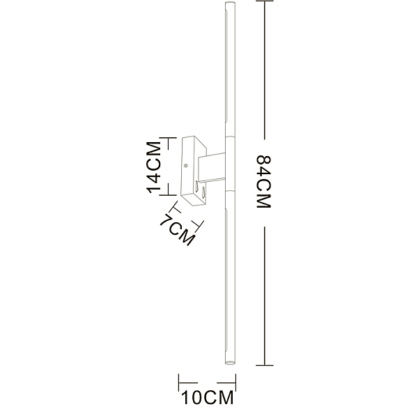 Настенный светильник Arte Lamp Lines A2029AP-1BK