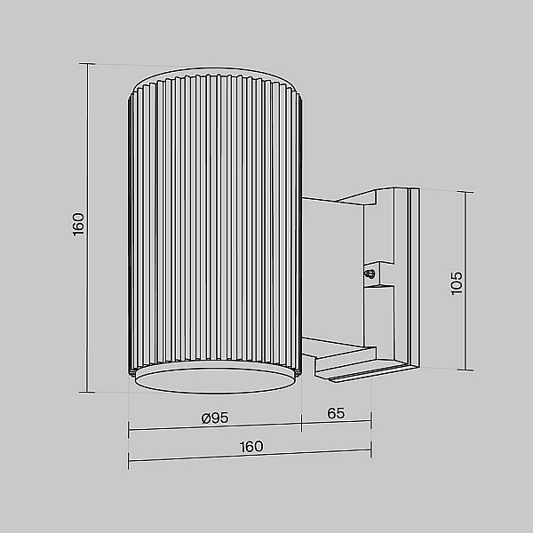 Настенный светильник Maytoni Rando O419WL-01GR